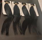 hairextensions,  echt haar, kleur zwart, 200 strengen, Ophalen of Verzenden, Nieuw, Pruik of Haarverlenging