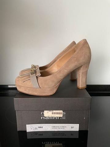 Marcos Nalini dames pumps beige leer suède maat 37 beschikbaar voor biedingen