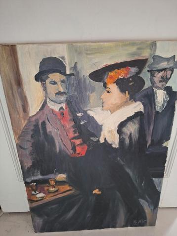 Schilderij Bant - Impressionistisch tafereel beschikbaar voor biedingen
