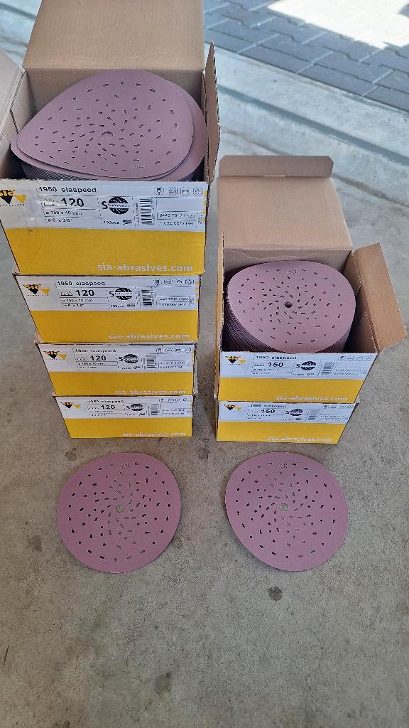 Dozen sia sia speed 1950 150mm schuur vellen schuur papier., Auto diversen, Autogereedschap, Nieuw, Ophalen of Verzenden