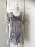 Sensi Wear grijze ibiza style tuniek top met zijde, maat M, Kleding | Dames, Maat 38/40 (M), Ophalen of Verzenden, Sensi Wear