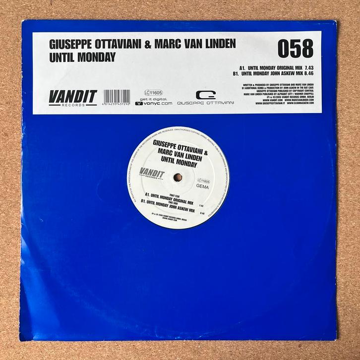 Giuseppe Ottaviani & Marc van Linden – Until Monday (Vandit), Cd's en Dvd's, Vinyl | Dance en House, Gebruikt, Techno of Trance