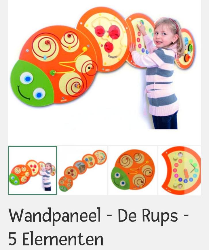 Wandpaneel 'De Rups' - Educatief Speelplezier!, Kinderen en Baby's, Speelgoed | Educatief en Creatief, Zo goed als nieuw, Puzzelen