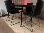 Eettafelset, zwart, Ophalen, Overige materialen, 100 tot 150 cm, 50 tot 100 cm