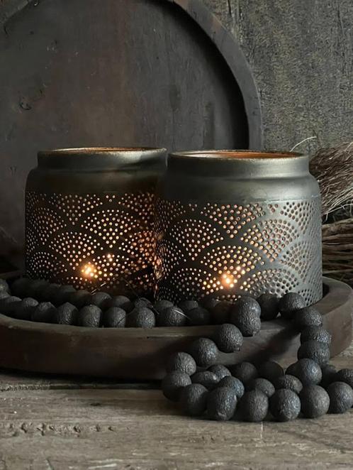 Metalen windlicht, Huis en Inrichting, Woonaccessoires | Kandelaars en Kaarsen, Nieuw, 25 tot 50 cm, Metaal, Ophalen of Verzenden