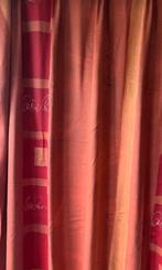 Design gordijnen katoen verduisterend rood / oranje 440x163, 100 tot 150 cm, 200 cm of meer, Design gordijnen linnen/katoen verduisterend