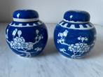 Gemberpotten, prunus/pruimenbloesem, blauw/witte decoratie 3, Ophalen of Verzenden