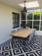 Zwart/Wit vloerkleed - LAPPJUNG RUTA (IKEA), Ophalen, Gebruikt, Wit, 150 tot 200 cm