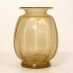 OPRUIMING - Okergele tincraquele vaas - A.D Copier - Leerdam, Ophalen of Verzenden