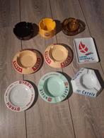 Lot 9 leuke originele vintage asbakken uit Frankrijk, Ophalen of Verzenden, Gebruikt, Reclamebord