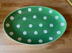 Schaal nieuw- ovaal-stippen-presenteerschaal-29 cm, Ophalen of Verzenden, Nieuw, Overige stijlen, Schaal of Schalen