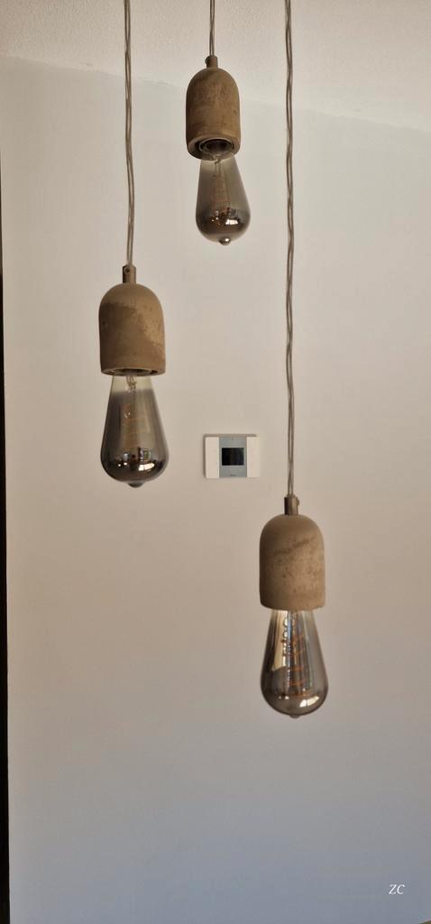 Industriële hanglamp, Huis en Inrichting, Lampen | Hanglampen, Zo goed als nieuw, Minder dan 50 cm, Glas, Metaal, Overige materialen