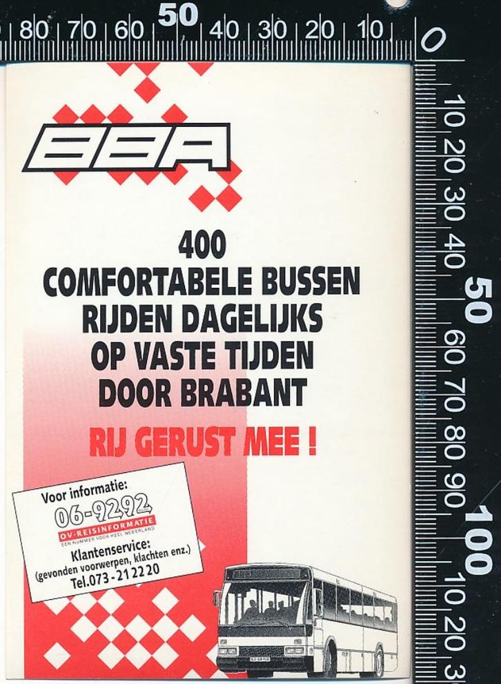 Sticker: BBA - 400 Comfortabele bussen, Verzamelen, Stickers, Zo goed als nieuw, Bedrijf of Vereniging, Ophalen of Verzenden