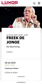 Freek de Jonge de Stemming - Oude Luxor Rdam 29 okt, Twee personen