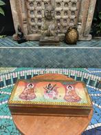 Sieradenkist uit India Indiase kist boeddha Saraswati 26 cm, Overige materialen, Nieuw, Minder dan 50 cm, Ophalen of Verzenden