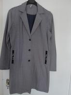 Grijs lang ZOSO colbert met witte print. Maat L., Maat 42/44 (L), Ophalen of Verzenden, Zo goed als nieuw, Jasje