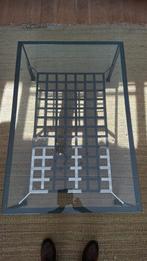 Hele mooie salontafel met glazen plaat bovenkant, Huis en Inrichting, Tafels | Salontafels, Gebruikt, 100 tot 150 cm, Glas, Minder dan 50 cm