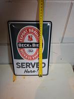 Vintage Beck's Bier Reclamebord, Verzamelen, Merken en Reclamevoorwerpen, Ophalen of Verzenden, Gebruikt, Reclamebord