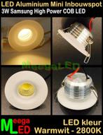 LED mini Badkamer inbouwspot spot 230V 3W COB M4 - Warmwit N, Nieuw, Overige typen, Ophalen of Verzenden, Overige kleuren