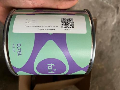 Fairf lakverf LEN zijdeglans 5x750ml, Doe-het-zelf en Verbouw, Verf, Beits en Lak, Nieuw, Lak, Minder dan 5 liter, Beige, Ophalen of Verzenden