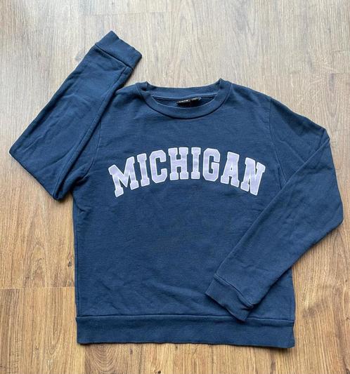 Blauwe Sweater ‘Michigan’ van LMTD - maat 170/M (Nieuwstaat), Kinderen en Baby's, Kinderkleding | Maat 170, Zo goed als nieuw
