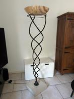 Lamp, staand met marmeren voet en kap, Huis en Inrichting, Lampen | Vloerlampen, Ophalen, Gebruikt, Glas, 150 tot 200 cm