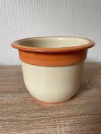 Bloempot met gekleurde rand boven, Tuin en Terras, Bloempotten, Overige materialen, Gebruikt, Rond, Binnen