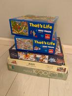 5 Puzzels 1000 stukjes - That’s life - Disney en Parijs, Ophalen of Verzenden, 500 t/m 1500 stukjes, Zo goed als nieuw, Legpuzzel