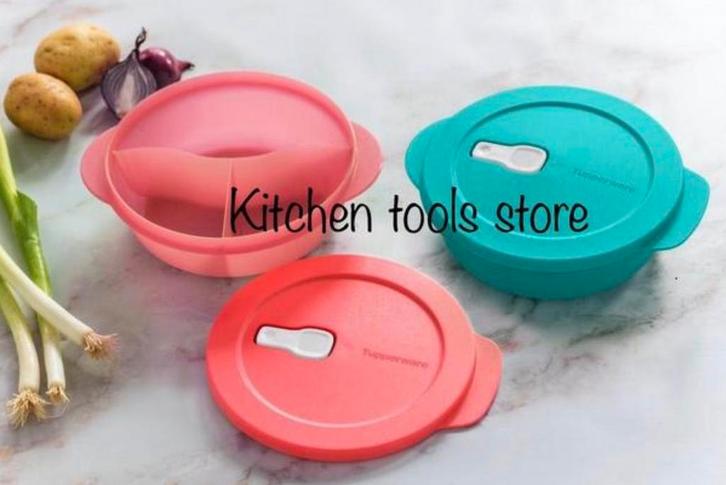 Tupperware 900ml crystalwave magnetron vakjes verdeelbord, Huis en Inrichting, Keuken | Tupperware, Nieuw, Bak of Kom, Ophalen of Verzenden