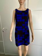 H132 Claudia Strater maat 36=S jurk jurkje blauw/zwart