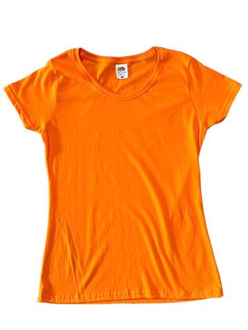 Oranje Dames T-Shirts Fruit of the Loom Partij