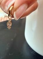 14 karaat goud oorbel bedel met zirkonia oorbel anna + nina, Met kristal, Hangers, Nieuw, Ophalen of Verzenden