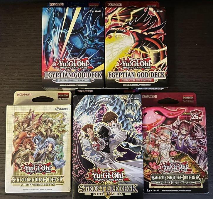 Yu-Gi-Oh! Sealed 5 Decks Bundle (English), Hobby en Vrije tijd, Verzamelkaartspellen | Yu-gi-Oh!, Zo goed als nieuw, Starterdeck