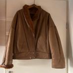 VINTAGE MOSCOAT LAMSLEREN BOMBER 42, Kleding | Dames, Jassen | Winter, Bruin, Vintage Moscoat, Maat 42/44 (L), Ophalen of Verzenden