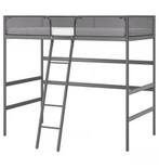 Loft / Bunk bed with one slatted bed base, Ophalen, 100 cm, Eenpersoons, 210 cm