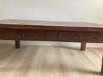 Koloniale salontafel van massief hout, Huis en Inrichting, Tafels | Salontafels, Ophalen, Gebruikt, 100 tot 150 cm, Koloniaal