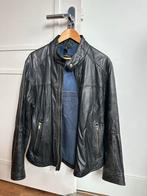 Massimo Dutti Leren Biker Jas Maat L, Ophalen of Verzenden, Zo goed als nieuw, Maat 52/54 (L), Zwart
