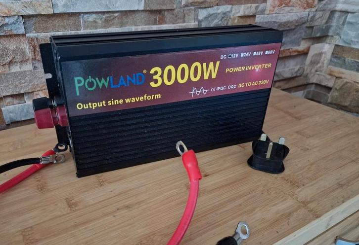 Powland omvormer 12v/220v 3000W, Audio, Tv en Foto, Accu's en Batterijen, Nieuw, Ophalen of Verzenden