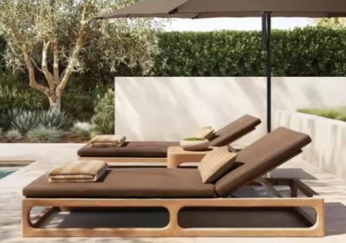 Luxe Aluminium Ligstoel voor Buiten, Tuin en Terras, Ligbedden, Nieuw, Aluminium, Verstelbaar, Ophalen of Verzenden