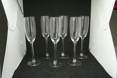 6 champagne glazen, Verzamelen, Glas en Borrelglaasjes, Zo goed als nieuw, Overige typen, Ophalen of Verzenden