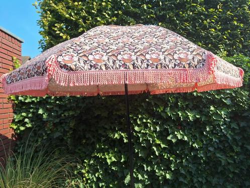 Gezellige gebloemde parasol, diameter 1m65, Tuin en Terras, Parasols, Zo goed als nieuw, 1 tot 2 meter, Kantelbaar, Verstelbaar