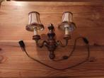 Vintage Wandlamp met Twee Armen, Ophalen of Verzenden, Gebruikt