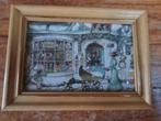 Leuke prent van Anton Pieck met speelgoedwinkel 18,5x13,5 cm, Minder dan 50 cm, Gebruikt, Ophalen of Verzenden, Schilderij