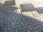 Twee minimalistische Cubic sidetable Van Beek, Ophalen, Gebruikt, 50 tot 100 cm, Vierkant
