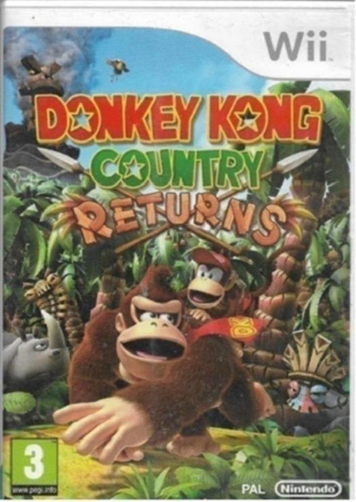 Donkey Kong Country Returns (Wii), Spelcomputers en Games, Games | Nintendo Wii, Zo goed als nieuw, Platform, 2 spelers, Vanaf 3 jaar