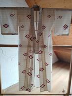 Traditionele Japanse Kimono hitoe white hishi, Ophalen of Verzenden