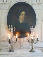 Kaarsengirandole met 3 kaarshouders, Antiek en Kunst, Antiek | Woonaccessoires, Ophalen of Verzenden