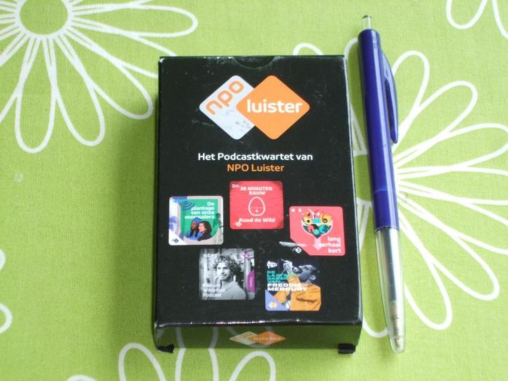 Het Podcast kwartet van NPO luister, Verzamelen, Speelkaarten, Jokers en Kwartetten, Zo goed als nieuw, Kwartet(ten), Ophalen of Verzenden