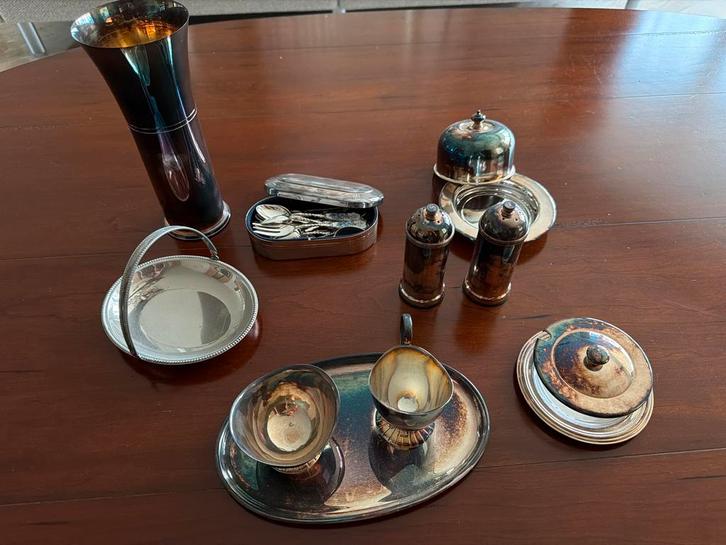 Zilveren (silver plated) Antiek Servies Collectie, Antiek en Kunst, Antiek | Bestek, Ophalen of Verzenden