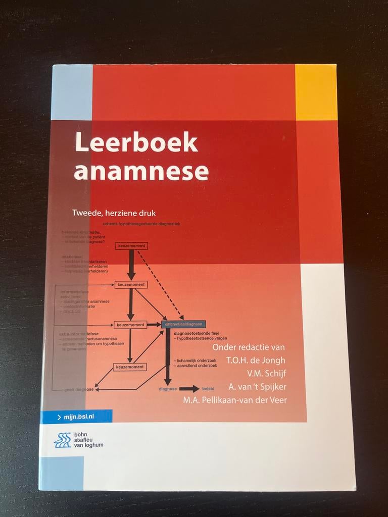 Leerboek Anamnese - Tweede Herziene Druk, Boeken, Ophalen of Verzenden, Zo goed als nieuw, Overige onderwerpen